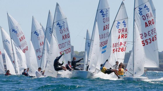 Clase 420 navegando en Mar Del Plata