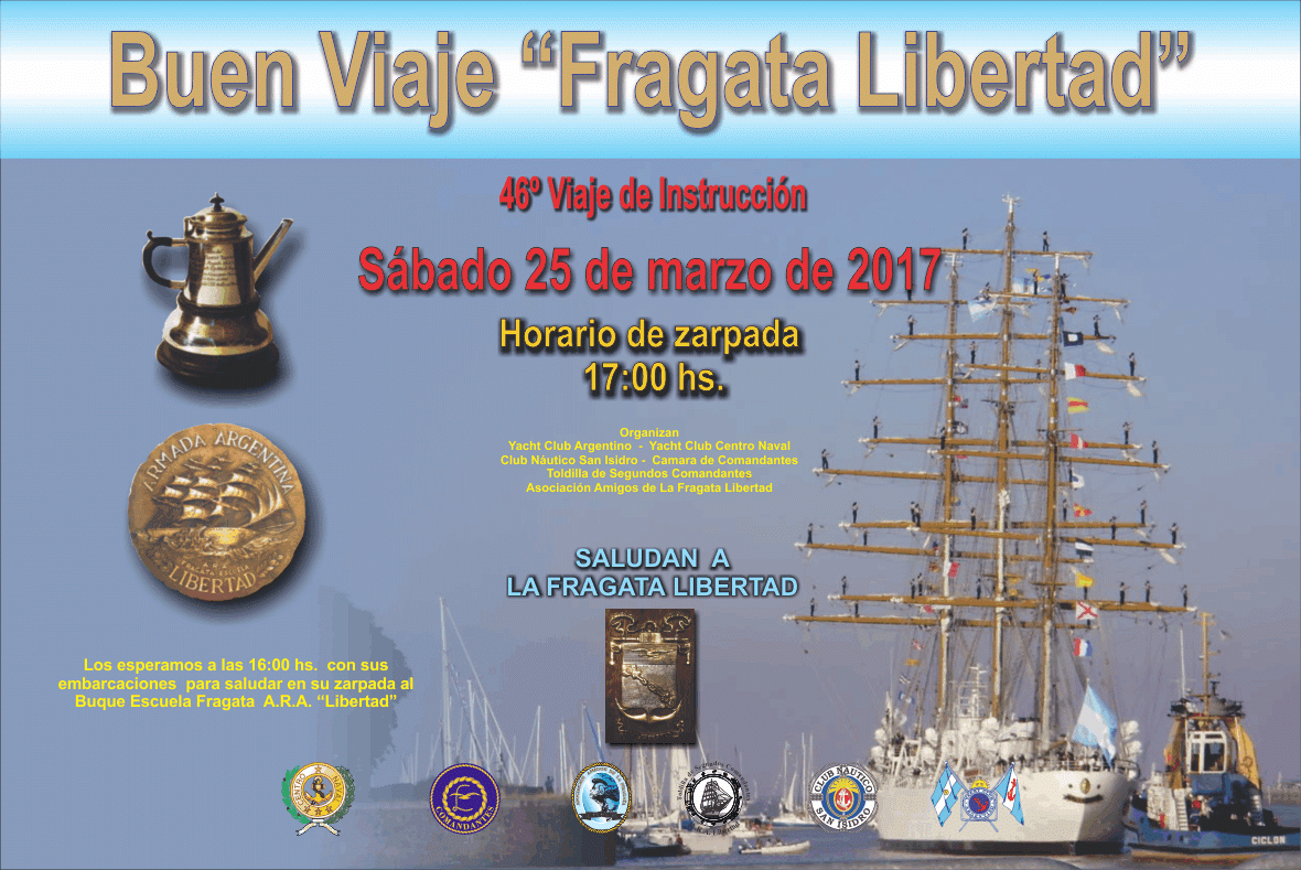 Invitación a la despedida de la Fragata Libertad