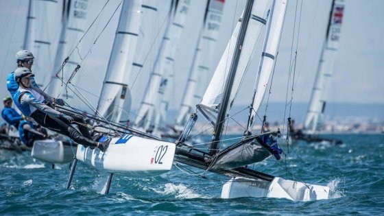 La dupla Majdalani-Bosco, navegando en Nacra 17