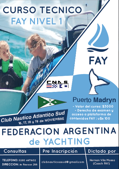 Curso en el Club Náutico Atlántico Sud