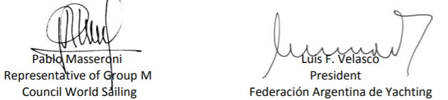 Firma Pablo Masseroni y Luis F. Velasco
