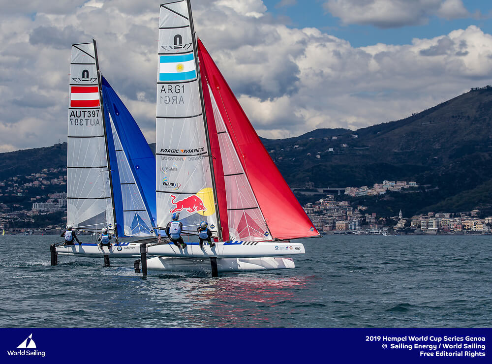 Nacra 17 - Lange y Carranza - Hempel -Genoa 2019