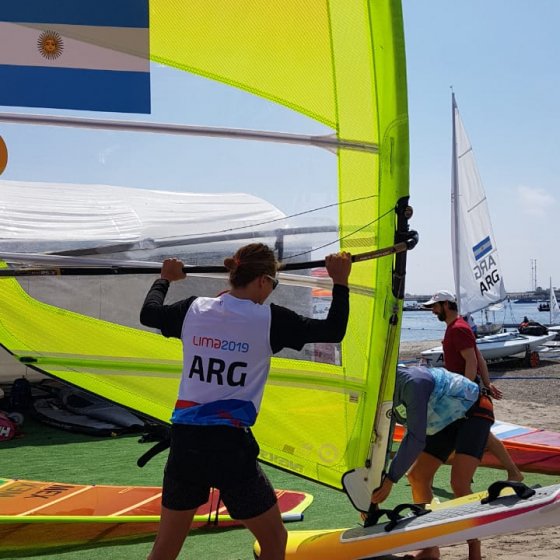 Bauti Saubidet a punto de comenzar la regata