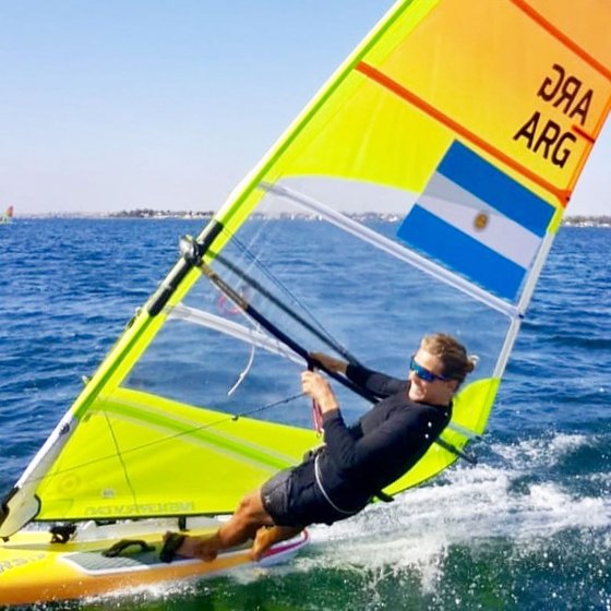 Bautista Saubidet navegando en Lima 2019