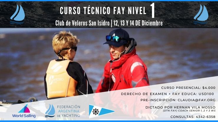 Curso Técnico FAY Nivel 1 en el Club de Veleros San Isidro