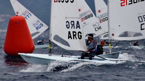 Juan Pablo Cardozo en el Campeonato Mundial de Laser