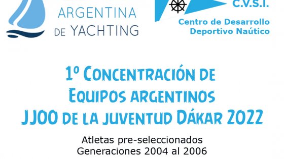 Juegos de la Juventud Dakar 2022 - Primera concentracion argentina
