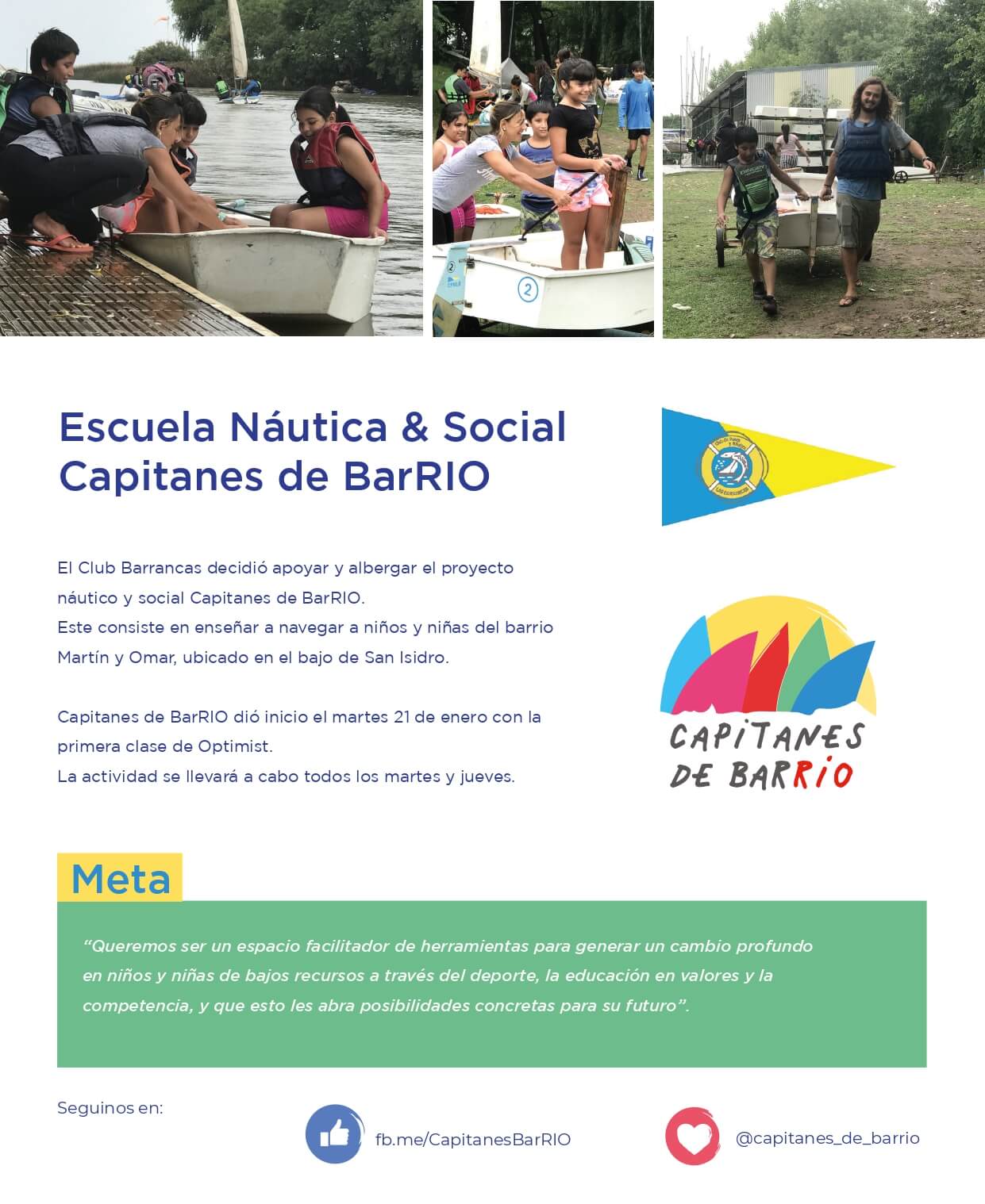 Escuela Nautica y Social de BarRio - Flyer
