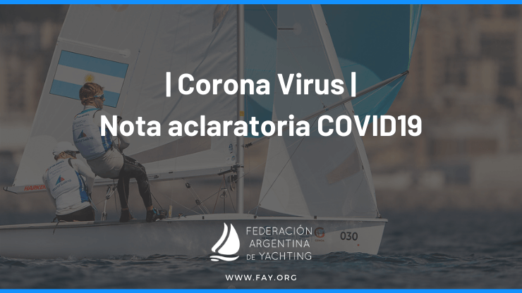 Nota Aclaratoria para los clubes - Covid19