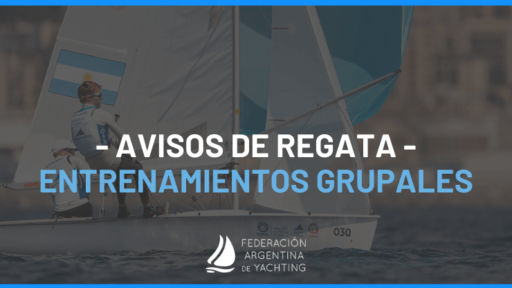 Avisos de Regata - Entrenamientos Grupales