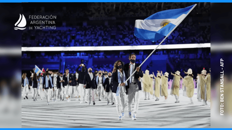 Lange y Carranza en la inauguracion de los JJOO